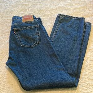 LEVI’S Men’s 505 Relaxed Fit Jeans Waist 33 Length 34 Blue Denim